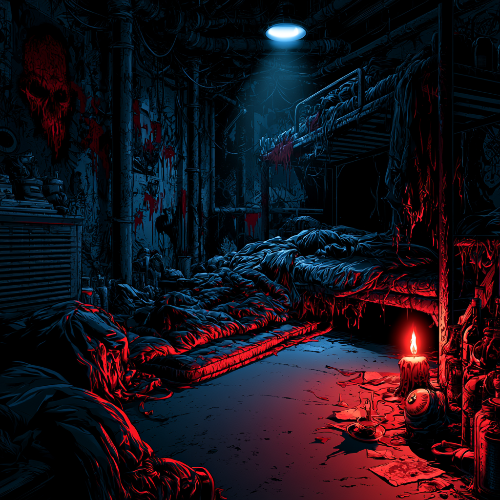 The slums · Alley tarp